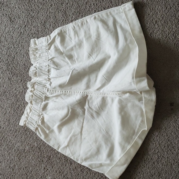 H&M paperbag 100 cotton white shorts high waisted size 6 - Picture 5 of 5